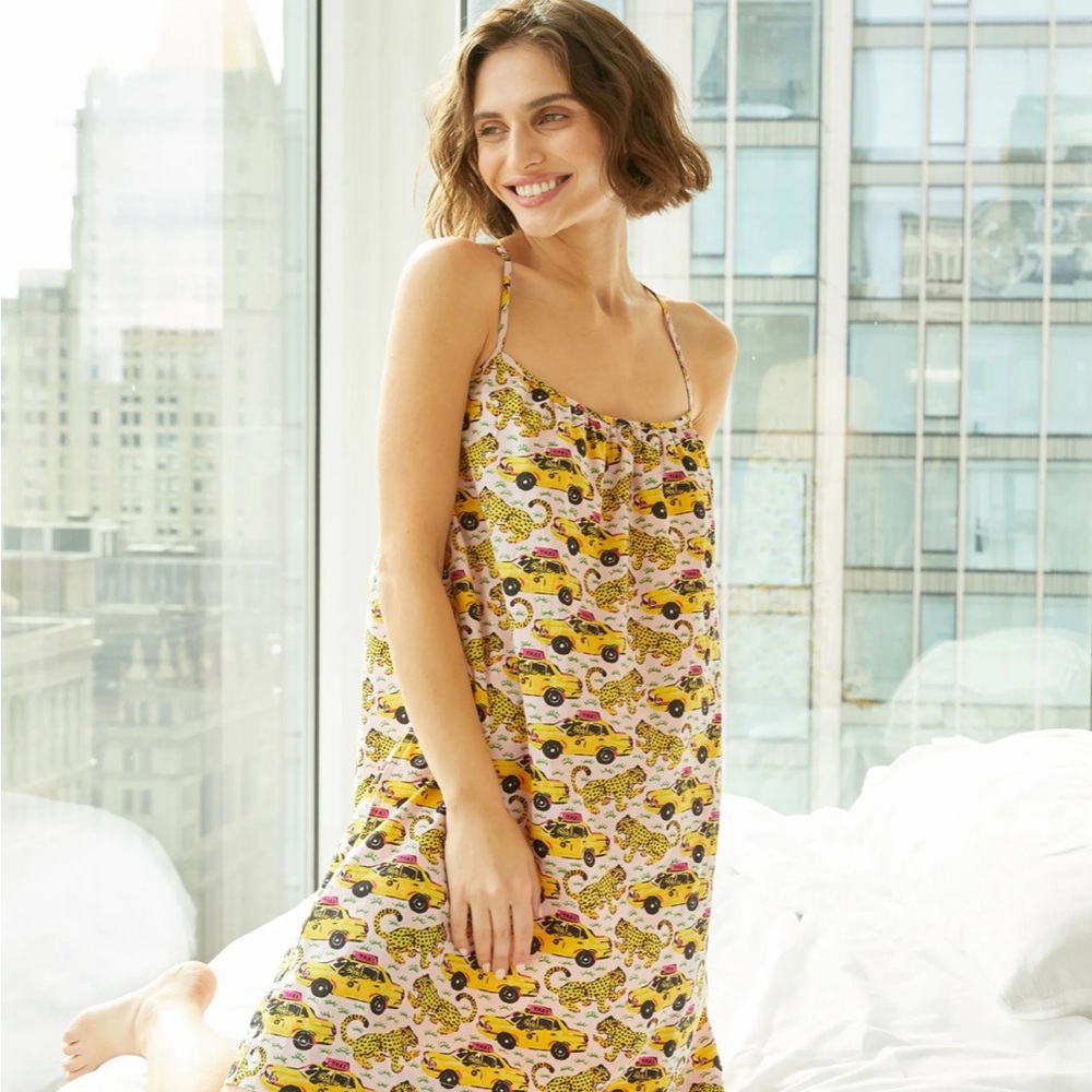Printfresh Taxi Please Cami Nightgown - NWT
